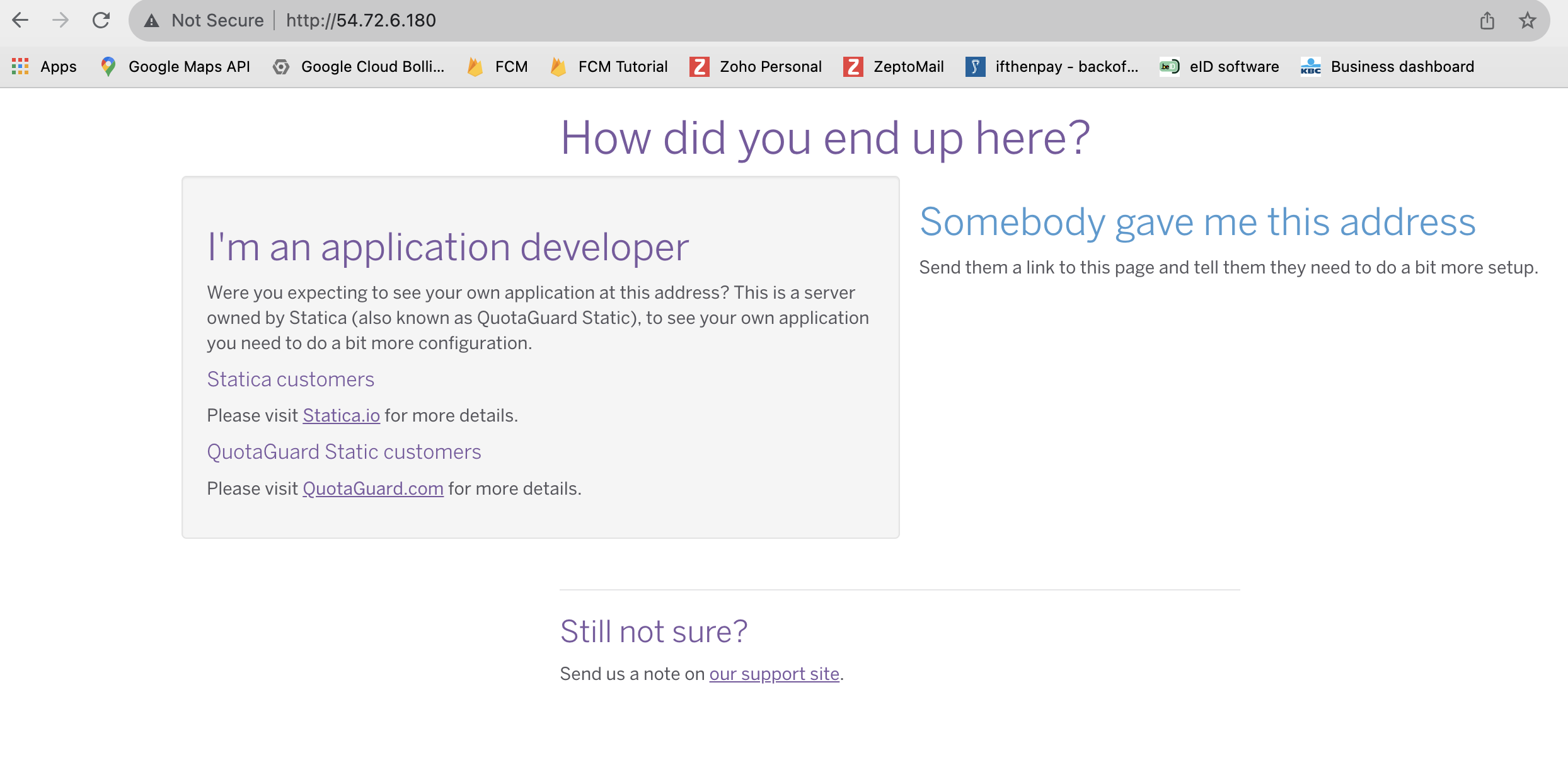 Heroku 'How did you end up here' error page when trying to use IP address directly