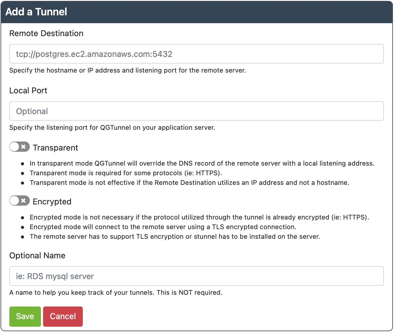 QGTunnel