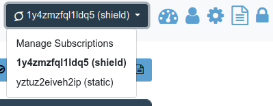 Subscription selector showing labels