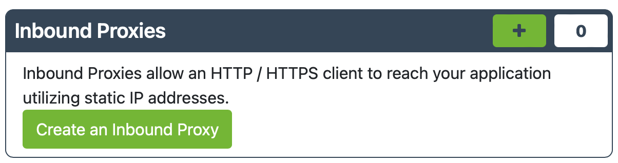 Create an Inbound Proxy